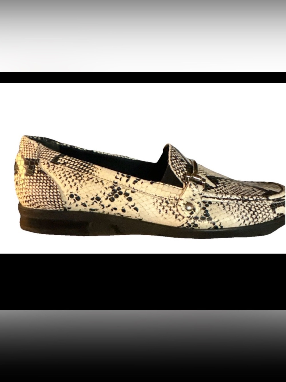 Walking Cradles Womens Python Print Leather Loafer Shoes Size 6 Narrow